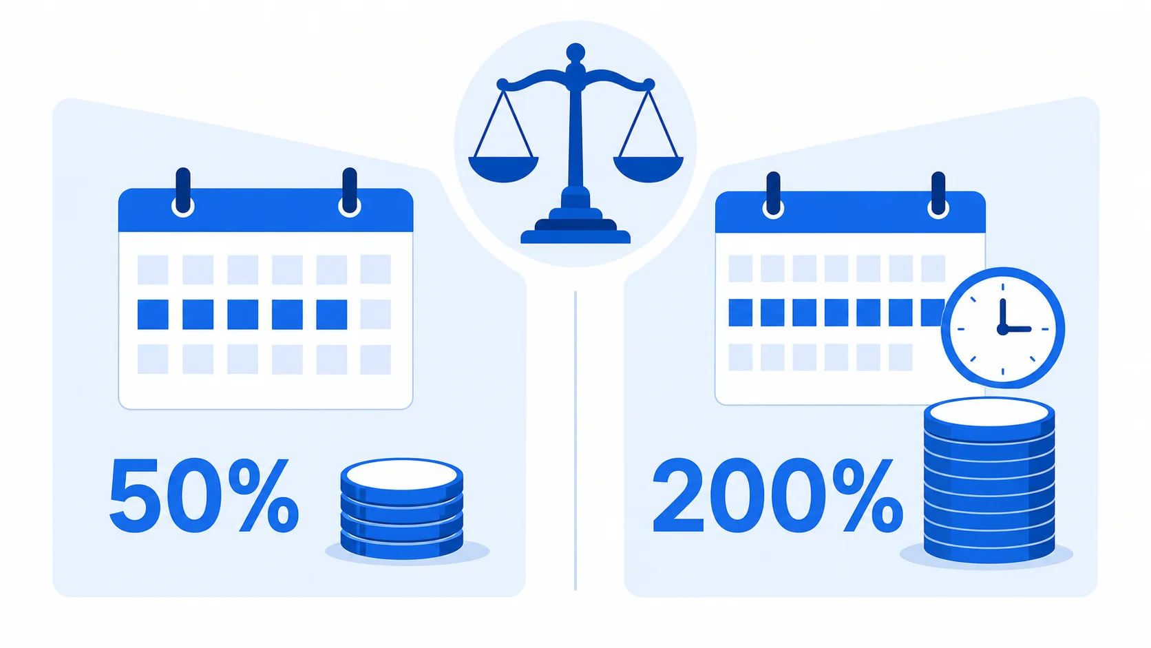 표준약관 운임 50% 200% 보상 기준 일러스트
