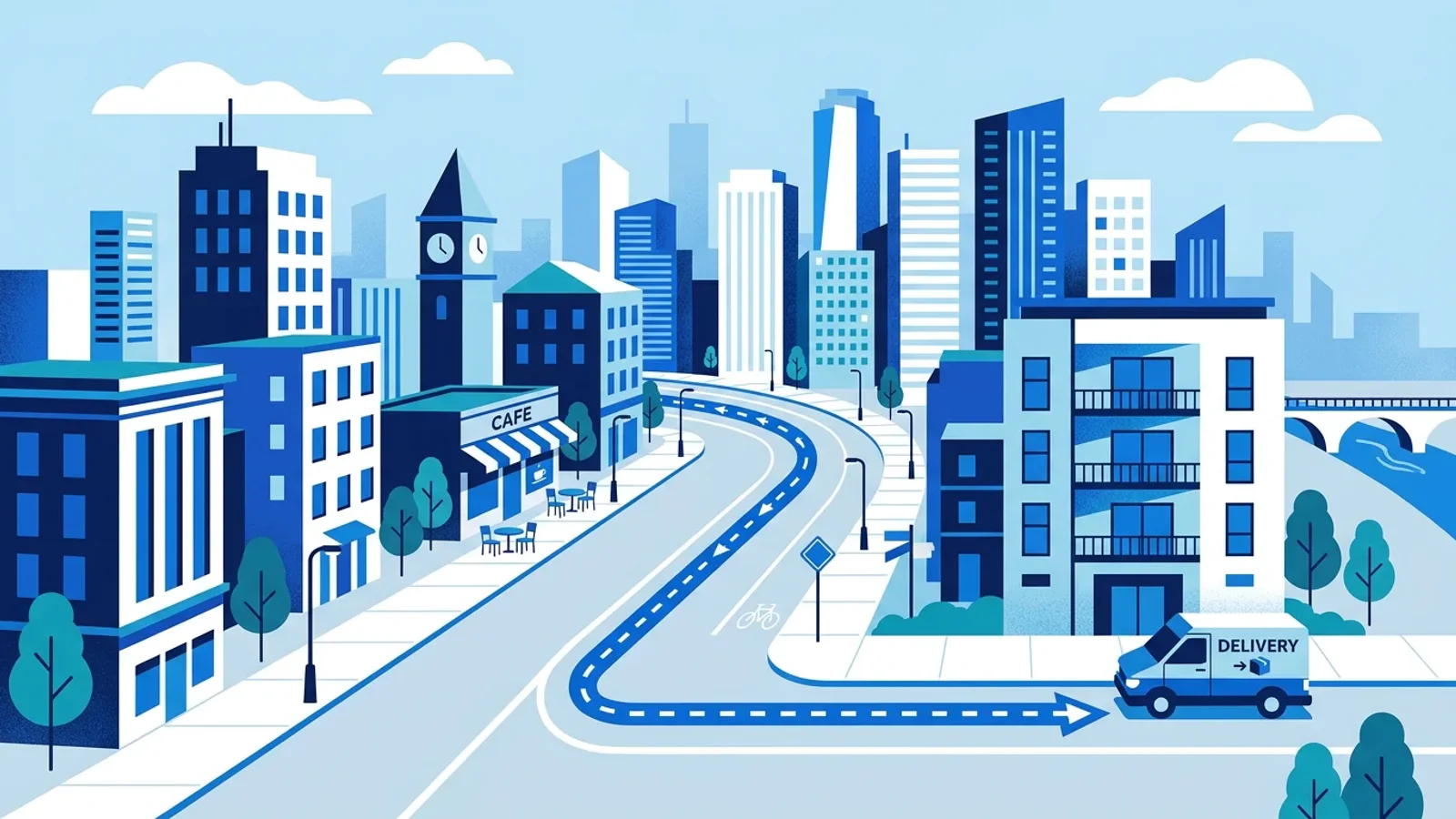 배송 차량에 박스를 정리해 적재하는 장면