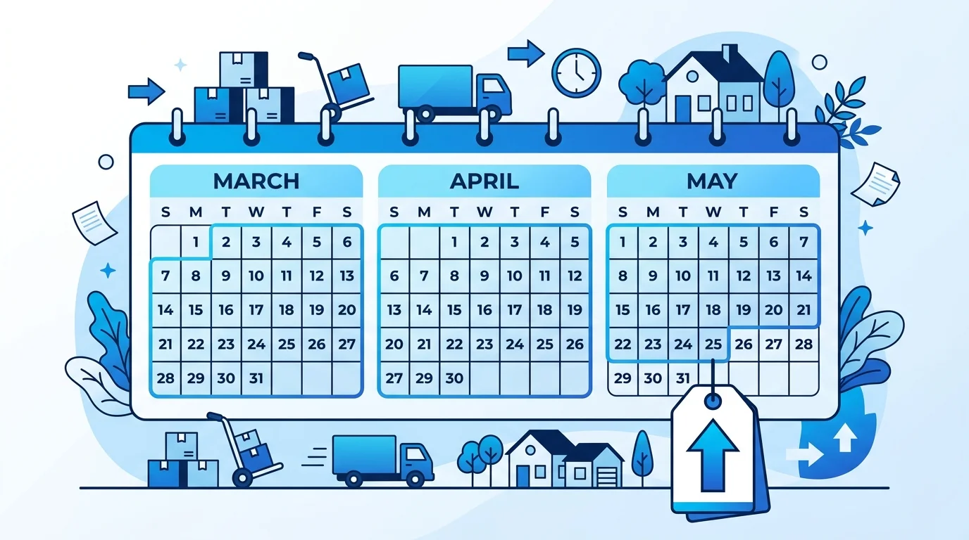 이사 퀵서비스 일정표와 달력을 함께 확인하는 장면